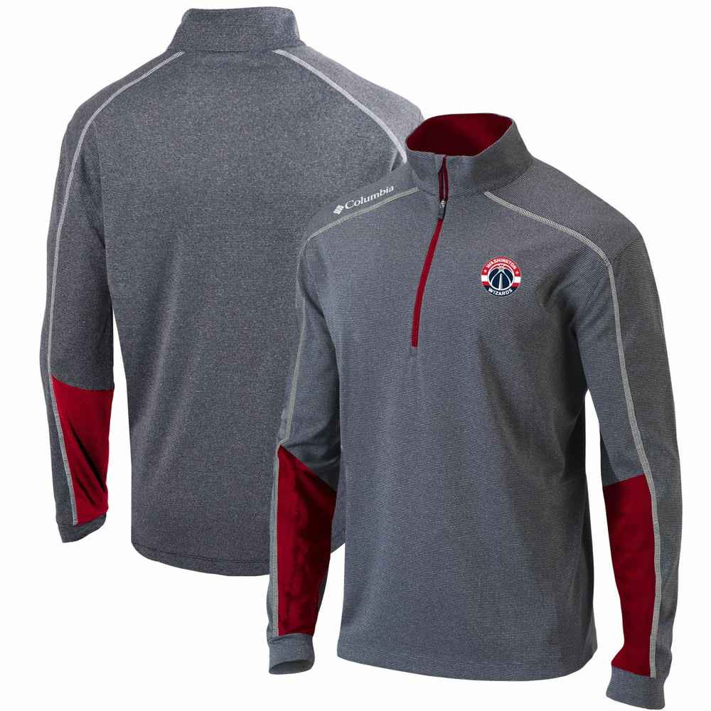 Washington Wizards Omni-Wick Shotgun 2.0 Quarter-Zip Pullover Top Heathered Gray/Red - NBA