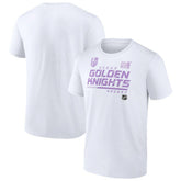 Vegas Golden Knights NHL Hockey Fights Cancer T-Shirt - White - NHL
