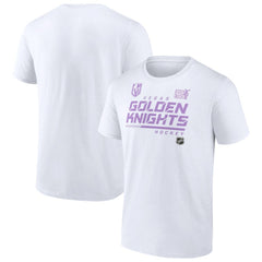Vegas Golden Knights NHL Hockey Fights Cancer T-Shirt - White - NHL
