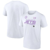Winnipeg Jets NHL Hockey Fights Cancer T-Shirt - White - NHL