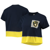 Milwaukee Brewers Refried Apparel Women's Cropped T-Shirt - MLB