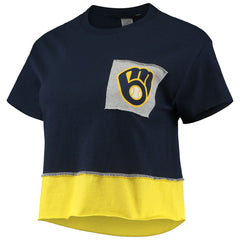Milwaukee Brewers Refried Apparel Women's Cropped T-Shirt - MLB