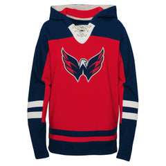 Washington Capitals Youth Ageless Revisited Home Lace-Up Pullover Hoodie - Red - NHL