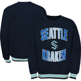 Seattle Kraken Youth Classic Blueliner Pullover Sweatshirt - Deep Sea Blue - NHL