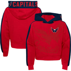 Washington Capitals Girls Youth Record Setter Pullover Hoodie - Red - NHL