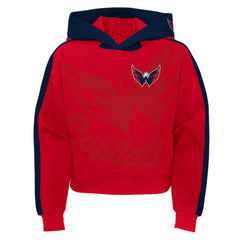 Washington Capitals Girls Youth Record Setter Pullover Hoodie - Red - NHL