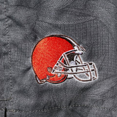 Cleveland Browns Naples Layered Leaves Swim Trunks Black | Tommy Bahama