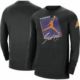 Phoenix Suns Jordan Brand Courtside Max 90 Vintage Wash Statement Edition Long Sleeve T-Shirt Black - NBA