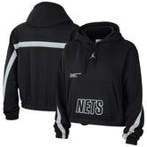 Brooklyn Nets Jordan Brand Women's Courtside Statement Edition Pullover Hoodie Black - NBA