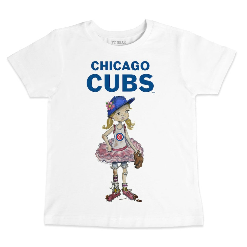 Chicago Cubs Tiny Turnip Youth Baseball Babes T-Shirt - MLB
