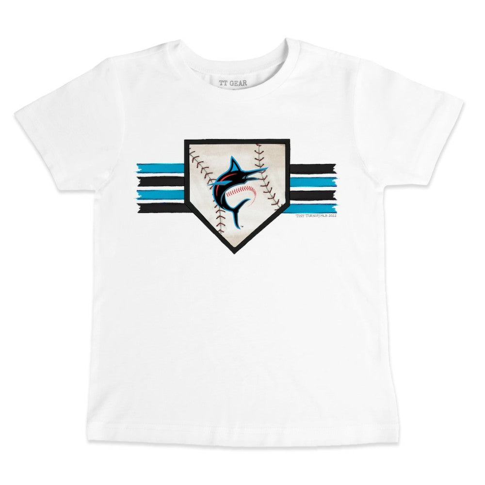 Miami Marlins Tiny Turnip Youth Base Stripe T-Shirt - MLB