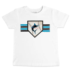 Miami Marlins Tiny Turnip Youth Base Stripe T-Shirt - MLB