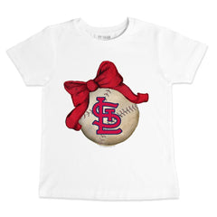 St. Louis Cardinals Tiny Turnip Youth Baseball Bow T-Shirt - MLB