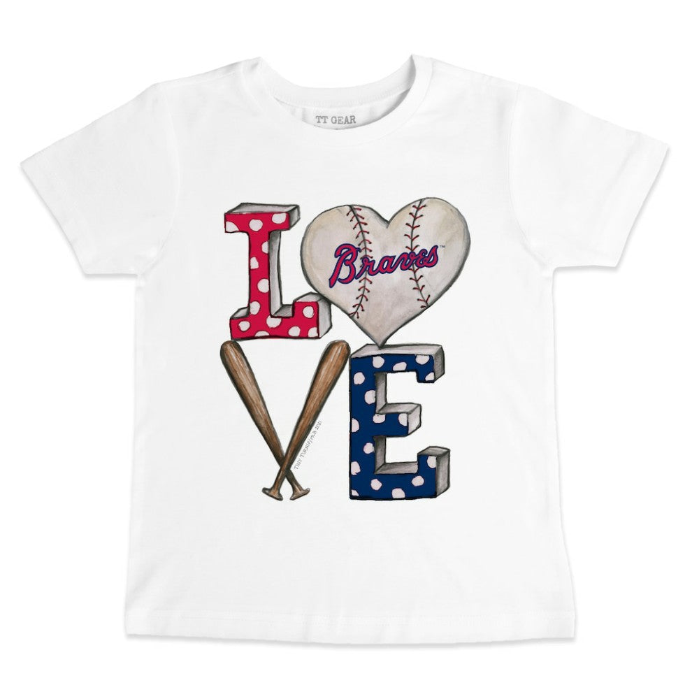 Atlanta Braves Tiny Turnip Youth Baseball Love T-Shirt - MLB