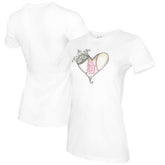 San Diego Padres Tiny Turnip Women's Baseball Tiara Heart T-Shirt - MLB