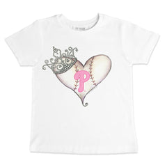 Philadelphia Phillies Tiny Turnip Youth Baseball Tiara Heart T-Shirt - MLB