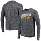 Washington Commanders MSX by Michael Strahan Camo Long Sleeve T-Shirt Black | NFL