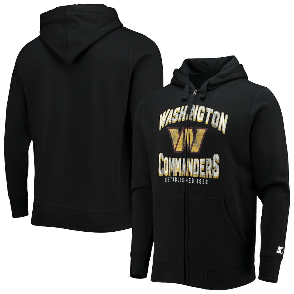 Washington Commanders Starter Post-Season Full-Zip Hoodie Black | NFL