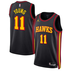 Trae Young Atlanta Hawks Jordan Brand Unisex Swingman Jersey Statement Edition Black - NBA