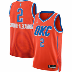 Shai Gilgeous-Alexander Oklahoma City Thunder Jordan Brand Unisex Swingman Jersey Statement Edition Orange - NBA