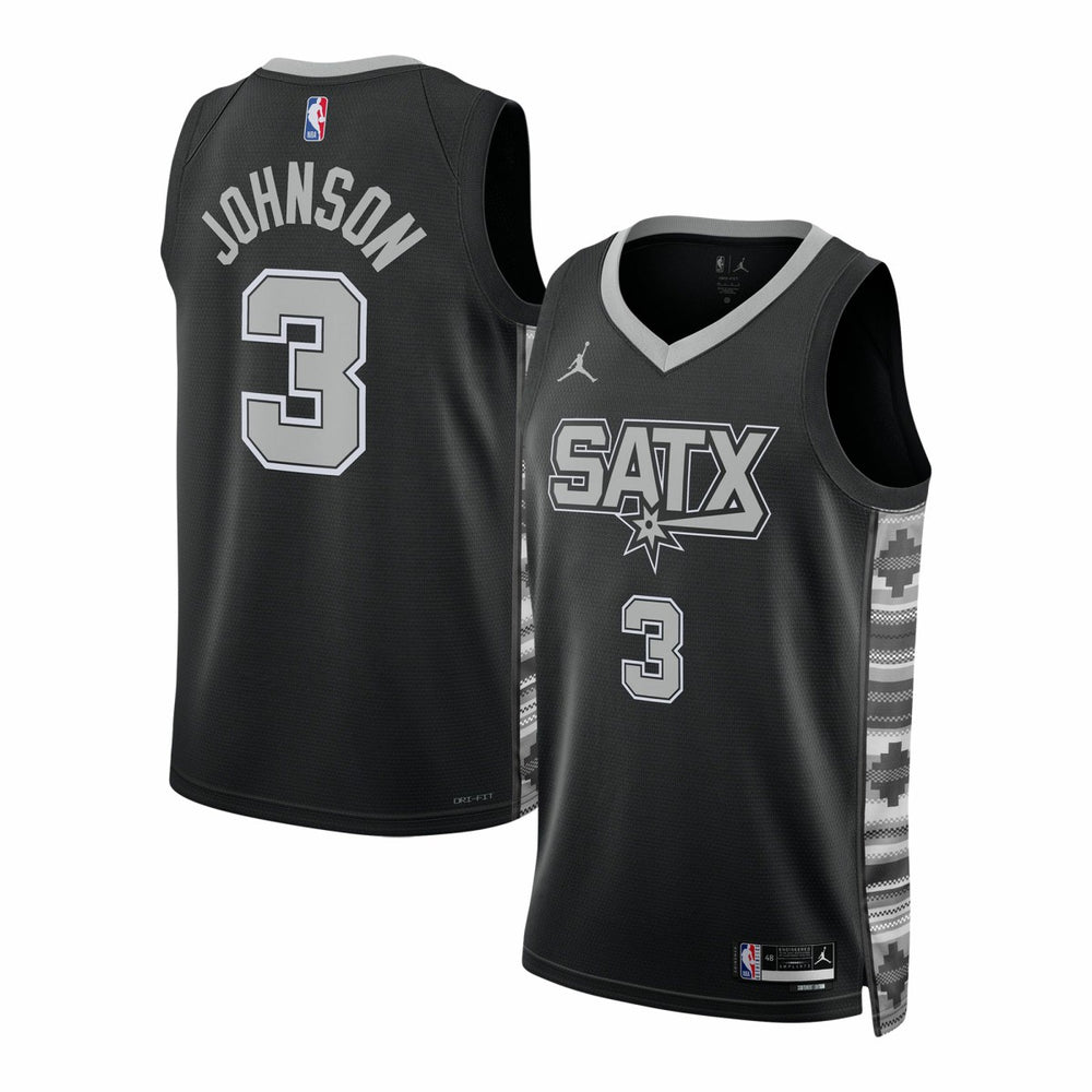 Keldon Johnson San Antonio Spurs Jordan Brand Unisex Swingman Jersey Statement Edition Black - NBA