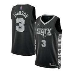 Keldon Johnson San Antonio Spurs Jordan Brand Unisex Swingman Jersey Statement Edition Black - NBA