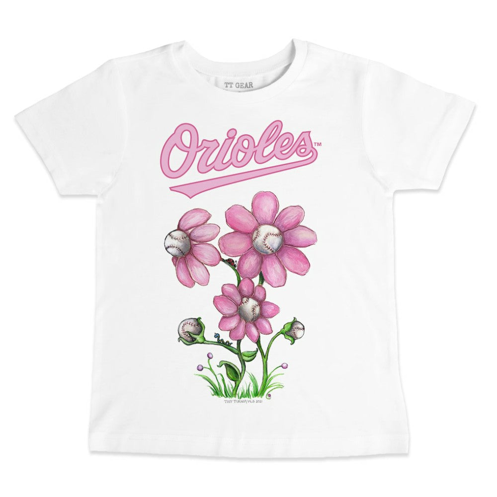 Baltimore Orioles Tiny Turnip Youth Blooming Baseballs T-Shirt - MLB
