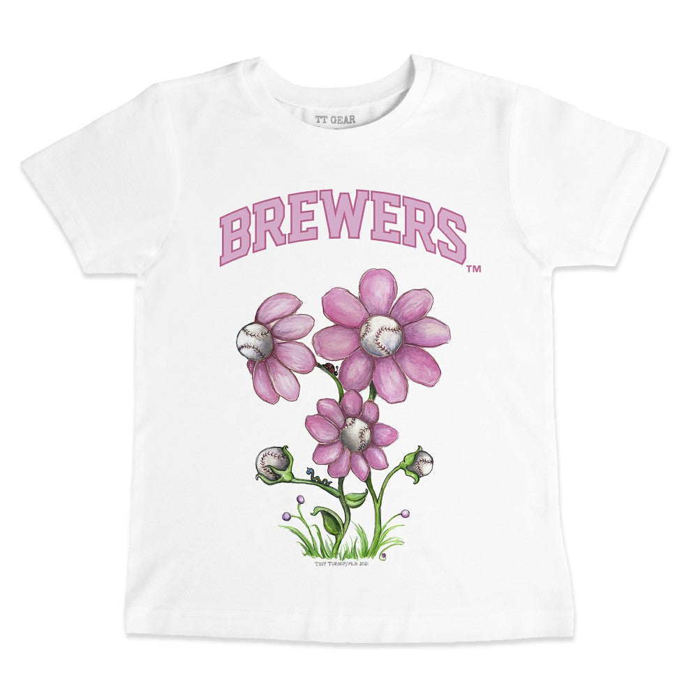 Milwaukee Brewers Tiny Turnip Youth Blooming Baseballs T-Shirt - MLB