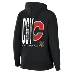 Calgary Flames WEAR by Erin Andrews Women's Sponge Fleece Full-Zip Hoodie - Black - NHL