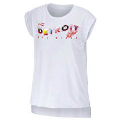 Detroit Red Wings WEAR by Erin Andrews Women's Greetings From Muscle T-Shirt - White - NHL