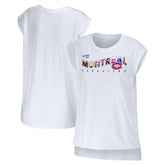 Montreal Canadiens WEAR by Erin Andrews Women's Greetings From Muscle T-Shirt - White - NHL