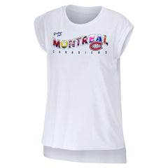 Montreal Canadiens WEAR by Erin Andrews Women's Greetings From Muscle T-Shirt - White - NHL