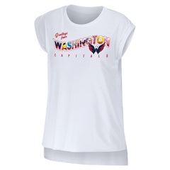 Washington Capitals WEAR by Erin Andrews Women's Greetings From Muscle T-Shirt - White - NHL