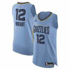 Ja Morant Memphis Grizzlies Jordan Brand Authentic Player Jersey Statement Edition Light Blue - NBA
