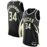 Giannis Antetokounmpo Milwaukee Bucks Jordan Brand Authentic Player Jersey Statement Edition Black - NBA