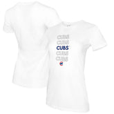 Chicago Cubs Tiny Turnip Women's Stacked T-Shirt - MLB