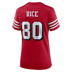 Jerry Rice San Francisco 49ers Women's Alternate Game Jersey Scarlet | Nike for Sale