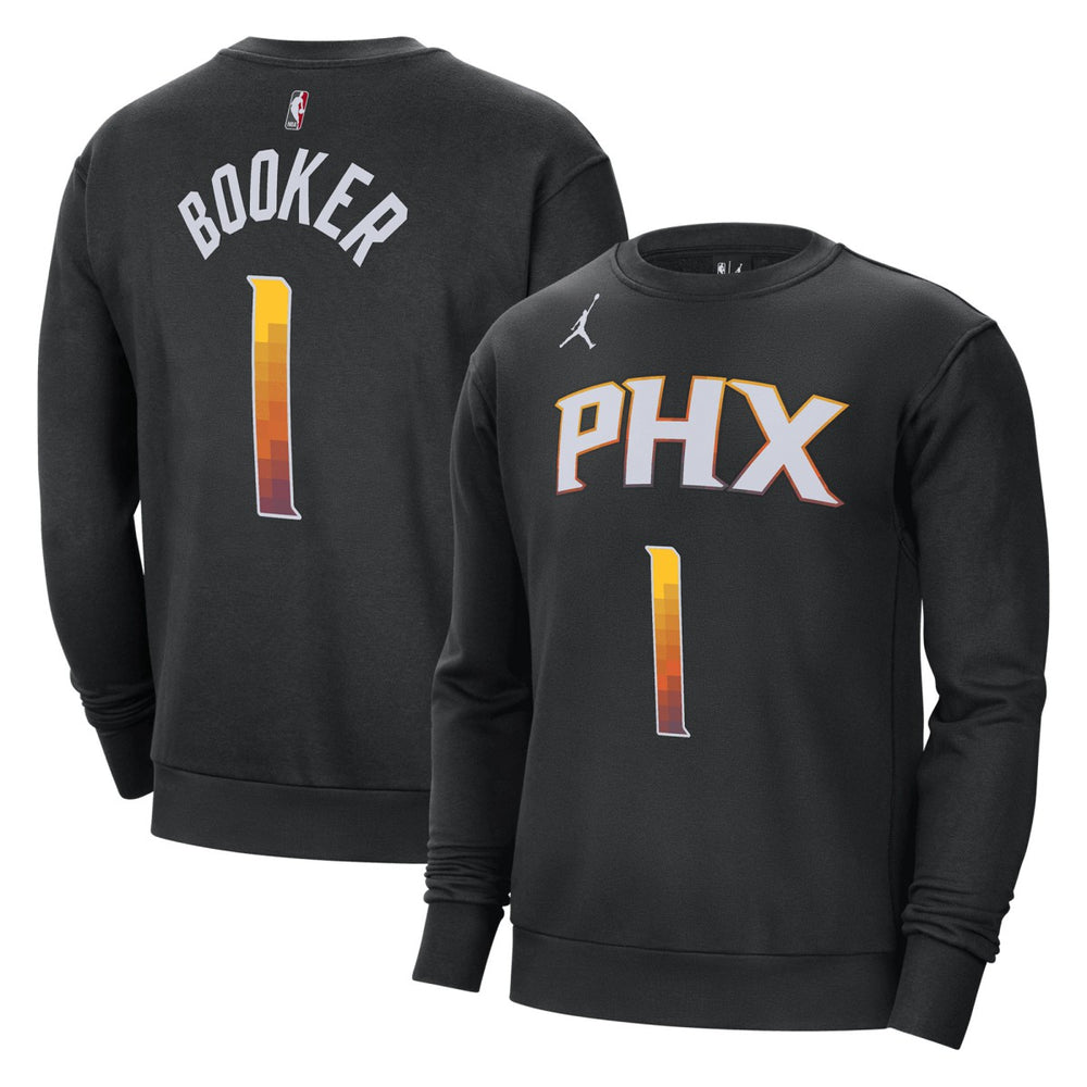 Devin Booker Phoenix Suns Jordan Brand Statement Name & Number Pullover Sweatshirt Black - NBA