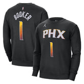 Devin Booker Phoenix Suns Jordan Brand Statement Name & Number Pullover Sweatshirt Black - NBA