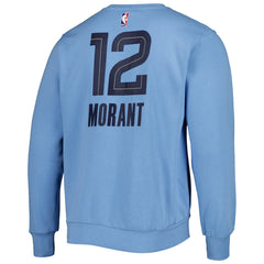 Ja Morant Memphis Grizzlies Jordan Brand Statement Name & Number Pullover Sweatshirt Light Blue - NBA