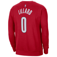 Damian Lillard Portland Trail Blazers Jordan Brand Statement Name & Number Pullover Sweatshirt Red - NBA