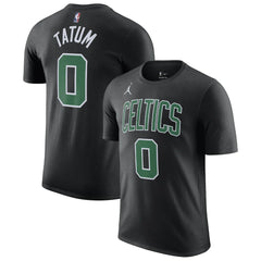 Jayson Tatum Boston Celtics Jordan Brand 2022/23 Statement Edition Name & Number T-Shirt Black - NBA