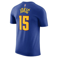 Nikola Jokic Denver Nuggets Jordan Brand 2022/23 Statement Edition Name & Number T-Shirt Blue - NBA