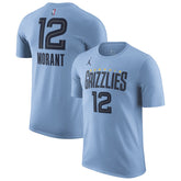 Ja Morant Memphis Grizzlies Jordan Brand 2022/23 Statement Edition Name & Number T-Shirt Light Blue - NBA