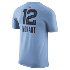 Ja Morant Memphis Grizzlies Jordan Brand 2022/23 Statement Edition Name & Number T-Shirt Light Blue - NBA