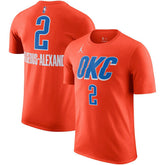 Shai Gilgeous-Alexander Oklahoma City Thunder Jordan Brand 2022/23 Statement Edition Name & Number T-Shirt Orange - NBA