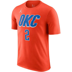 Shai Gilgeous-Alexander Oklahoma City Thunder Jordan Brand 2022/23 Statement Edition Name & Number T-Shirt Orange - NBA