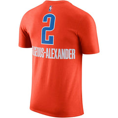 Shai Gilgeous-Alexander Oklahoma City Thunder Jordan Brand 2022/23 Statement Edition Name & Number T-Shirt Orange - NBA
