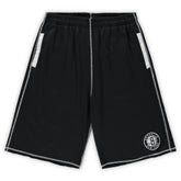 Brooklyn Nets Big & Tall Contrast Stitch Knit Shorts Black/White - NBA