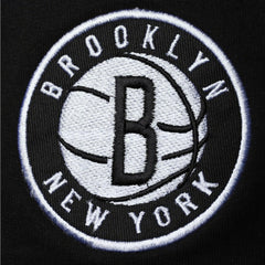 Brooklyn Nets Big & Tall Contrast Stitch Knit Shorts Black/White - NBA